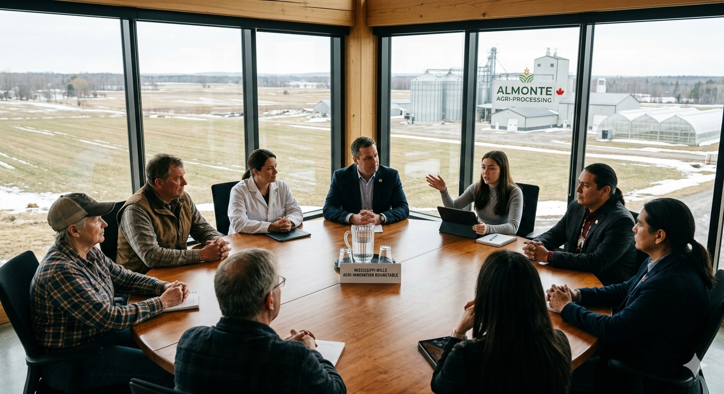A meeting scene representing coalition-building and policy discussion